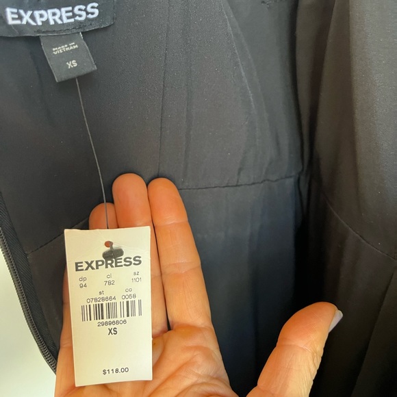 Faux leather dress with lace trim — NWT - Picture 3 of 4